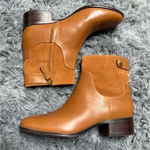Franco Sarto Cognac Ankle Boots